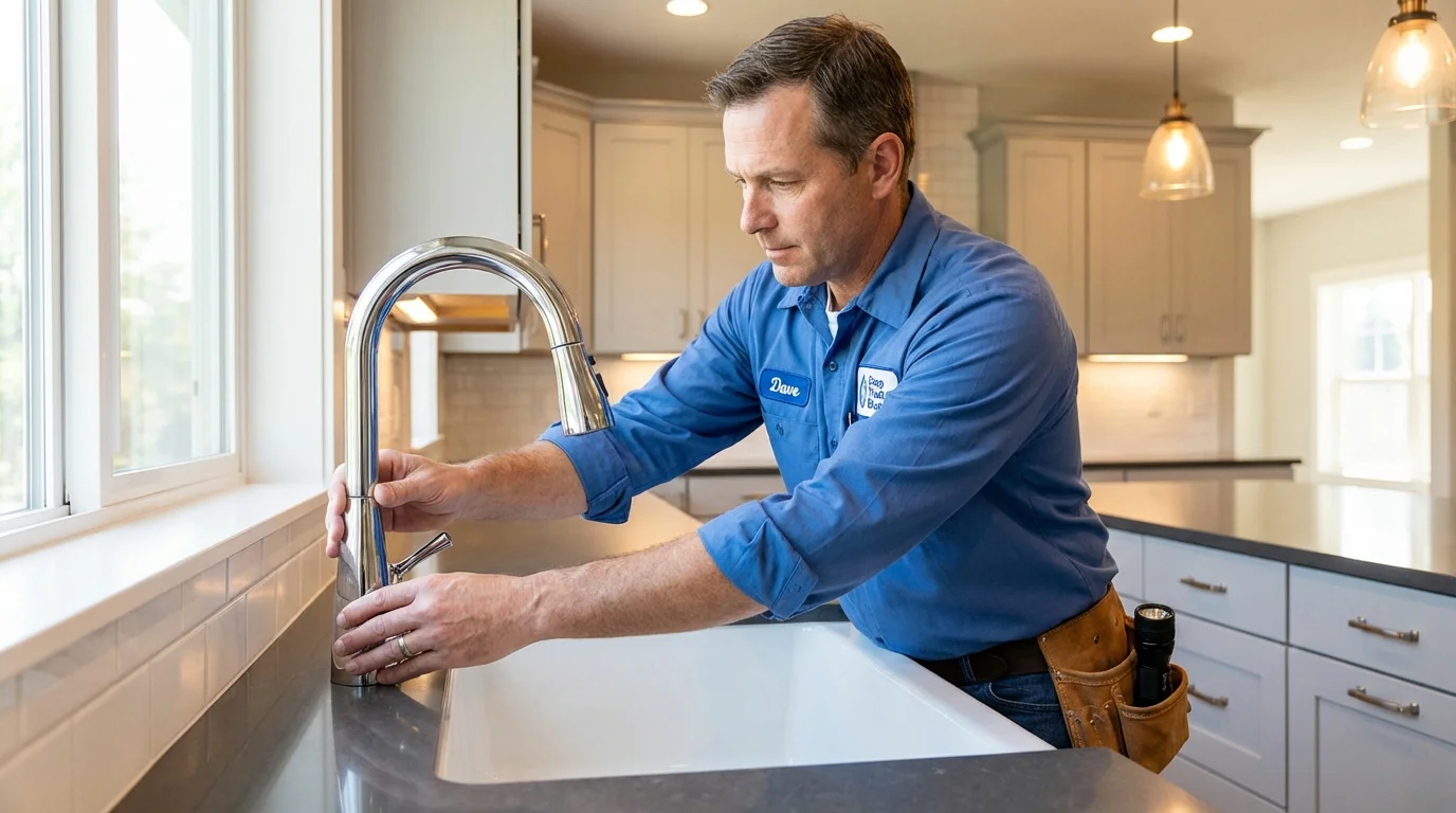 Kitchen faucet installation by Johns Plumbing LLC in Twin Lake